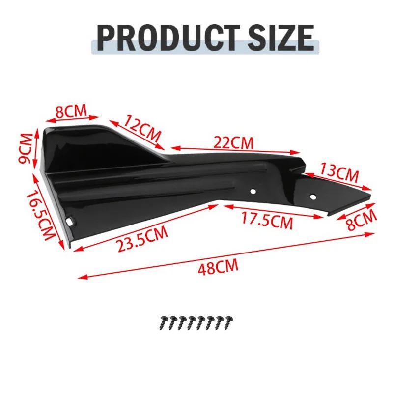 Pair Universal Car Rear Bumper Spoiler Lip Carbon Fiber Wing Trim Protection Anti-crash Diffuser Side Skirt Wrap Angle Splitter