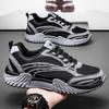 New Spring and Summer Breathable Casual Shoes Mesh Thin Sports Shoes Male Student Running Shoes Male Dad Shoes Black and White