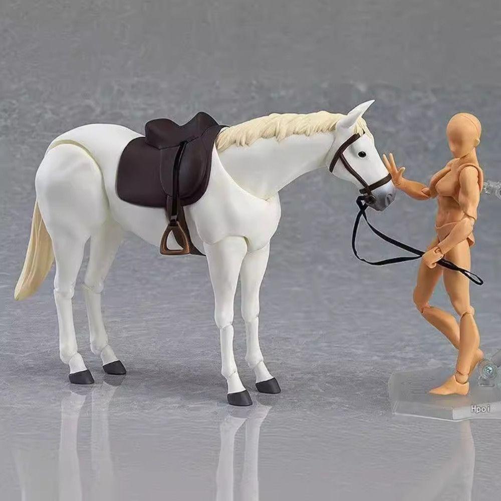 PVC Horse Ferrite Action Figure Movable Mini Size Horse Figurine  Parent-children