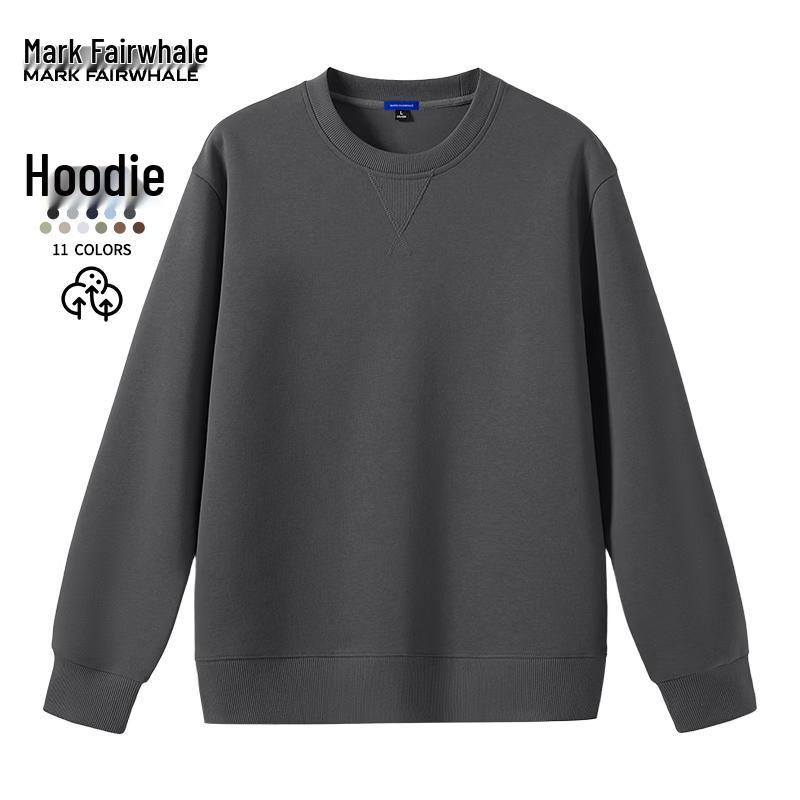 Mark Fairwhale Men s Solid Color Round Neck Sweatshirt 4XL