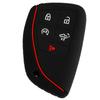 5 Buttons Car Remote Key Cover Fob Case Silicone Fit for Chevrolet Silverado GMC Sierra Buick   2024 Black