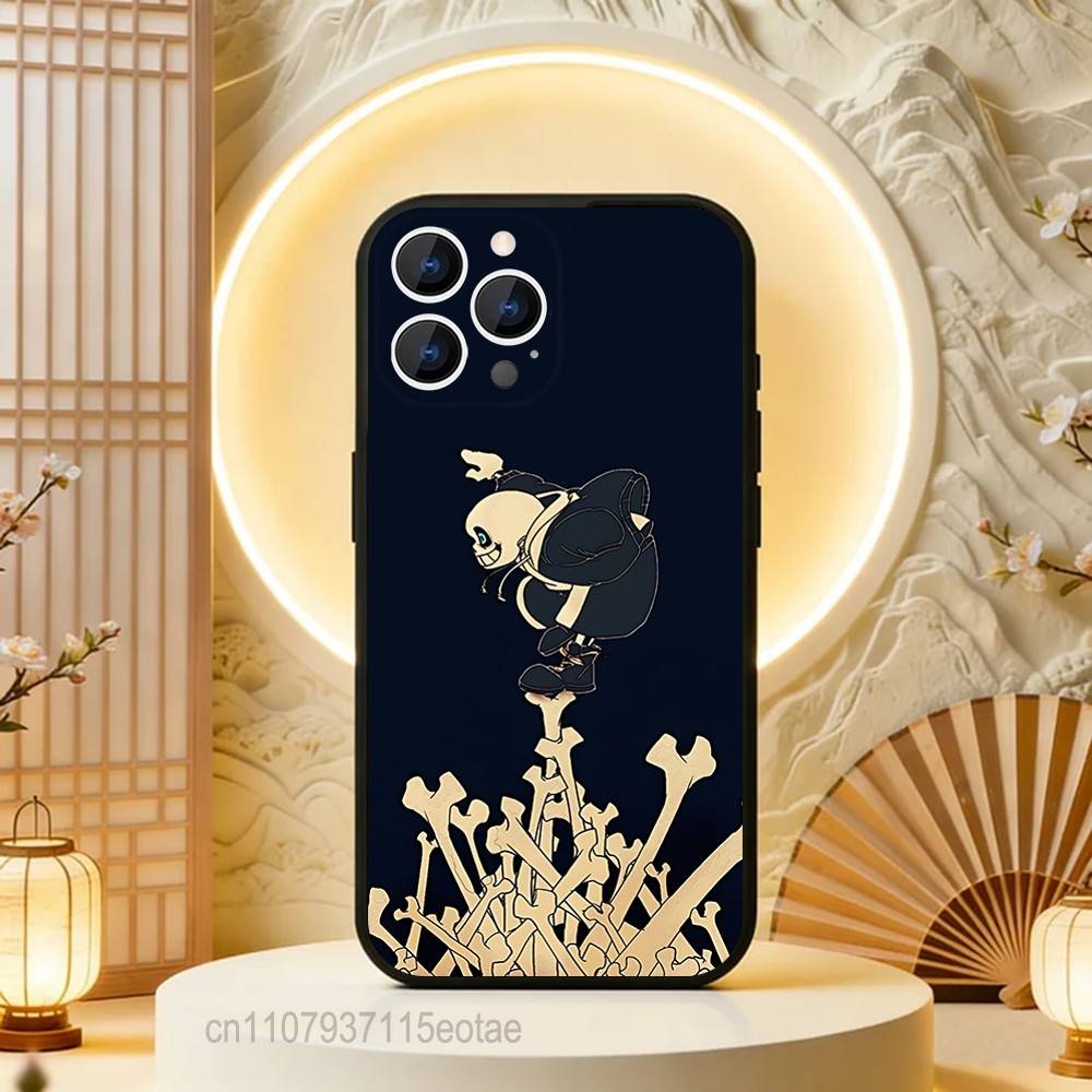 Game U-Undertale S-Sans Phone Case Silicone Soft For IPhone 16,17,15,11,13,12,14,Mini,Pro,Max,Plus,Air,E Black
