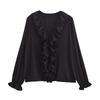 2024 Women's Winter Fashion V-Neck Layered Long Sleeve Shirt