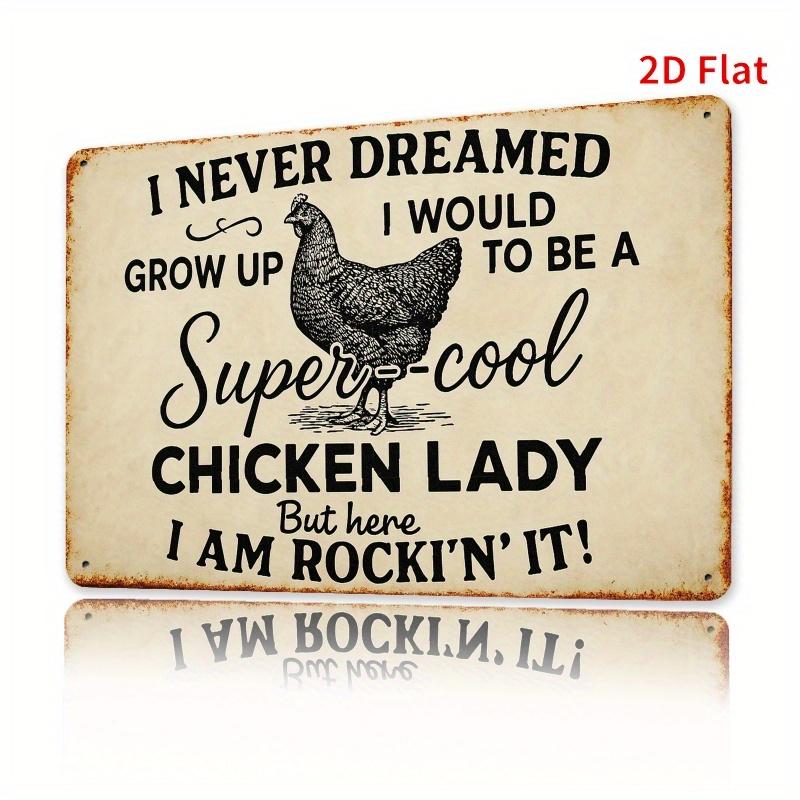 

Wall Art in Iron Decor Sign with Farm Chicken Life Theme Iron 20x30cm Suitable for Cafe Study Room Living Room 20x30cm（7.8x11.8inch）