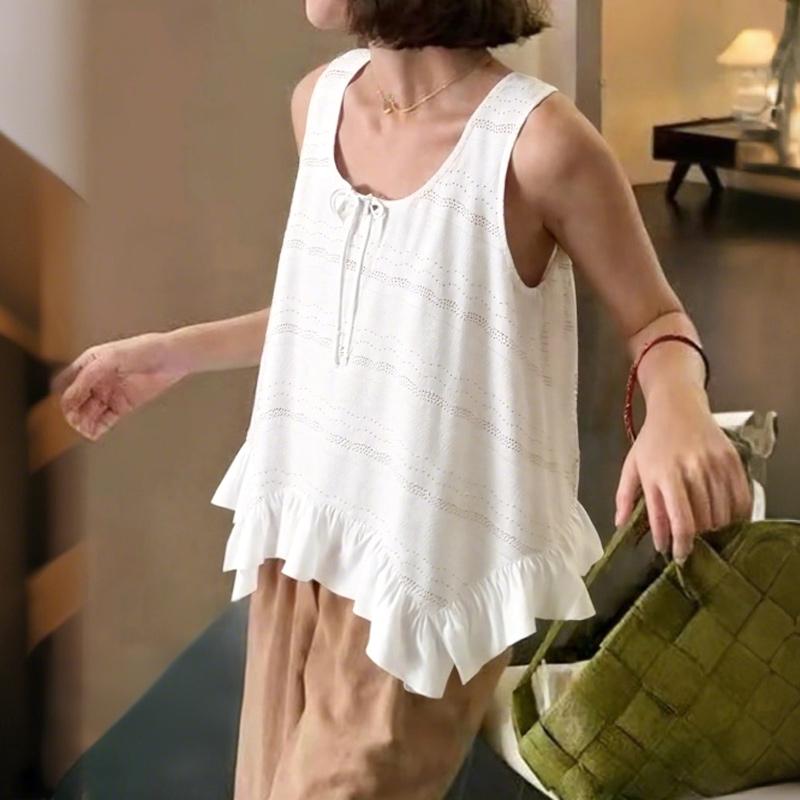 ZANZEA Women Casual Round Neck Summer Sleeveless Tank Tops