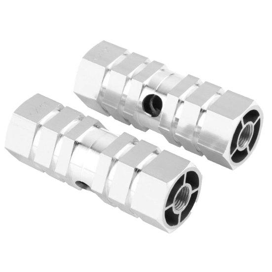 2 Stück Fahrradrad Sechskantachse Pedal Aluminiumlegierung Fußstütze Stunt-Pegs