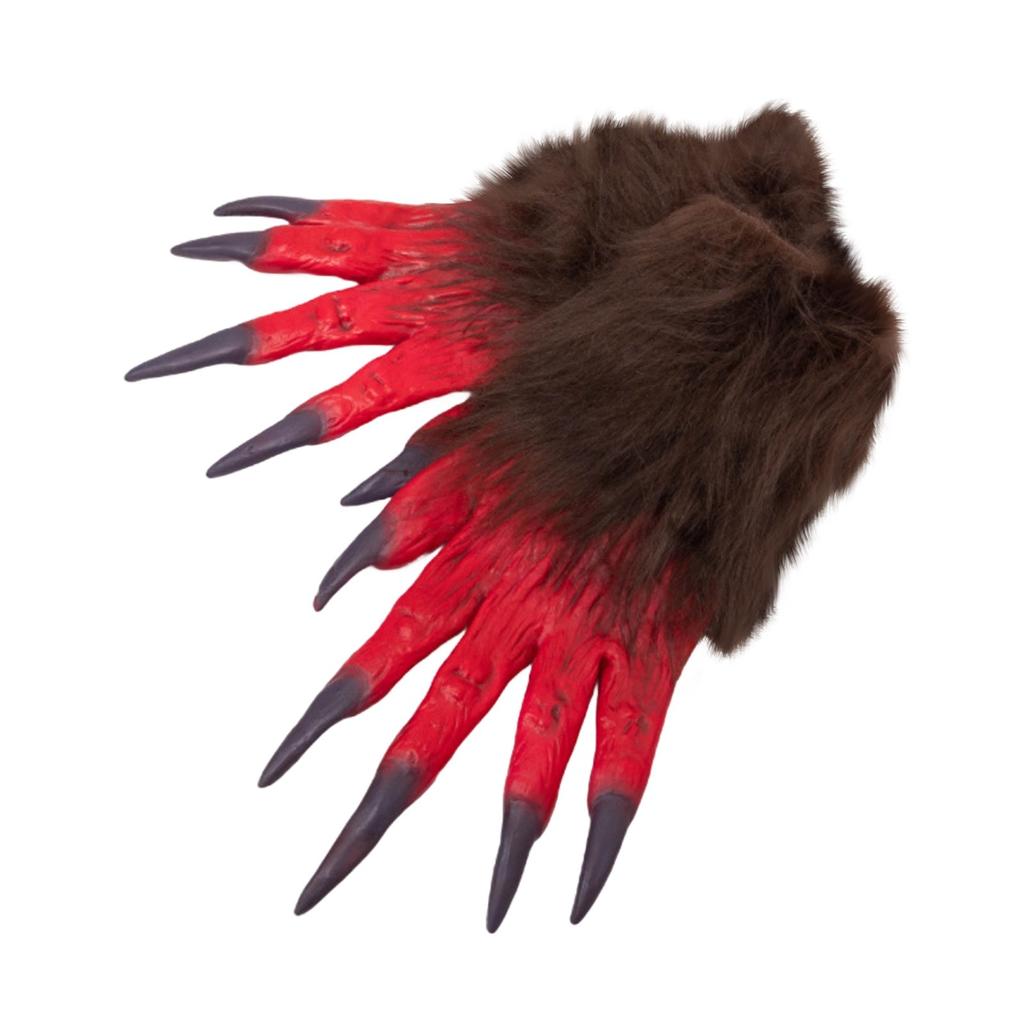 Halloween Animal Gloves, Plush LatexGhostClaw Covers, Escape Room, Haunted House ThemePark Horror Costume Props