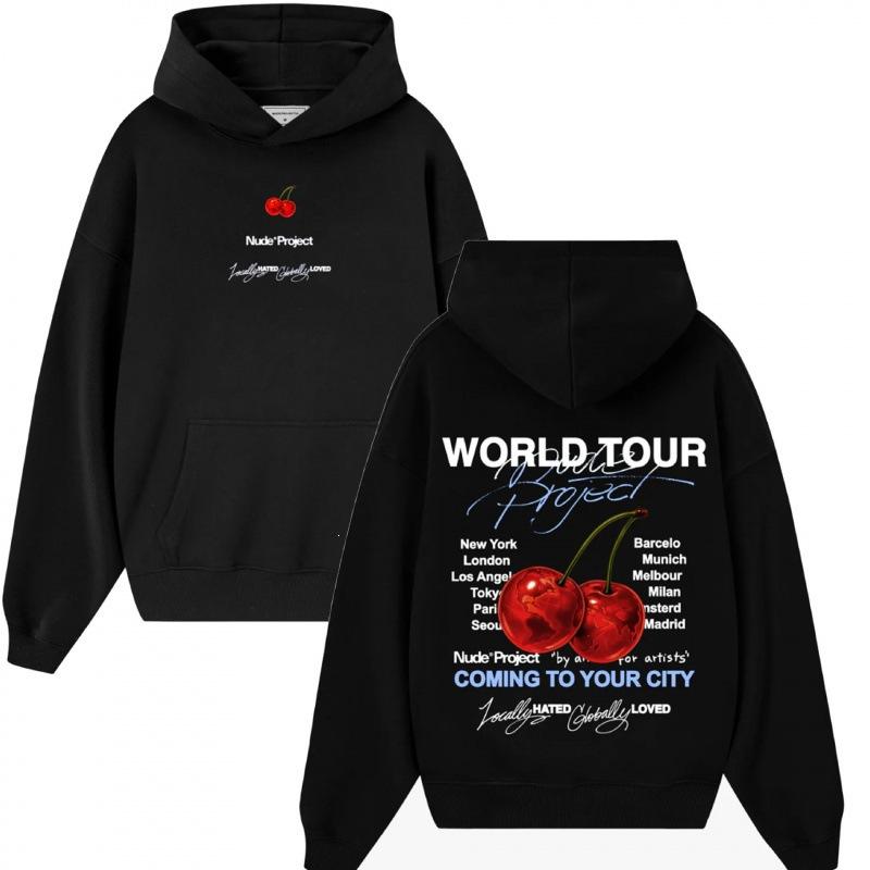 D11-Cotton-containing blended men's and women's versatile sweater fashion long-sleeved street fashion loose hoodie