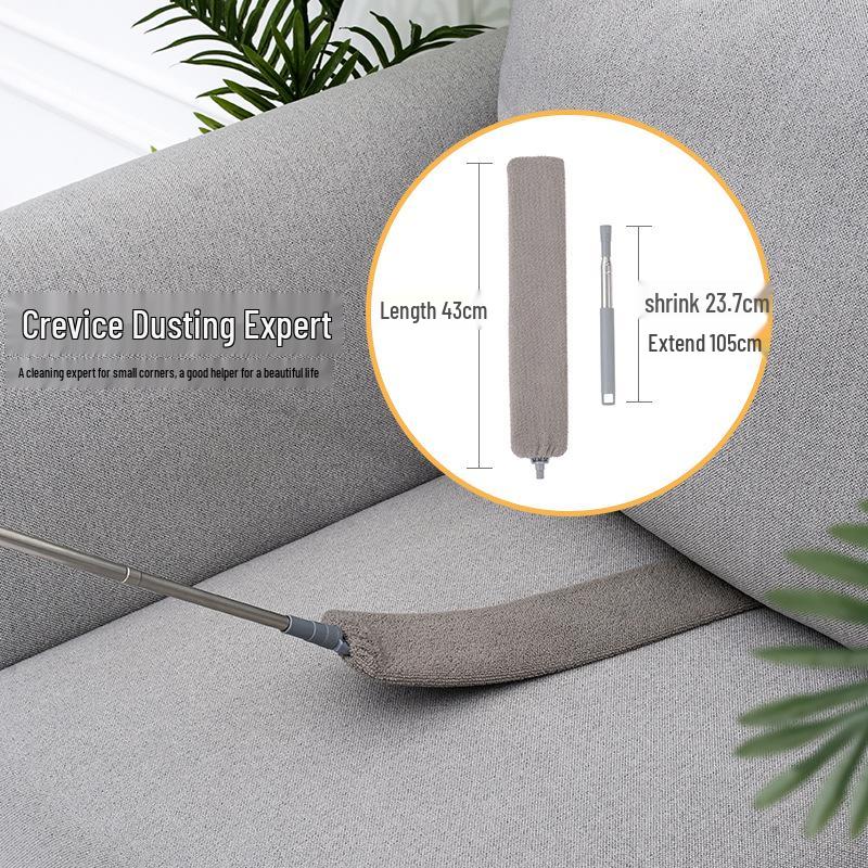 Retractable Extendable Gap Brush & Roof Duster - Household Cleaning Tool for Dusting Under Beds and More
