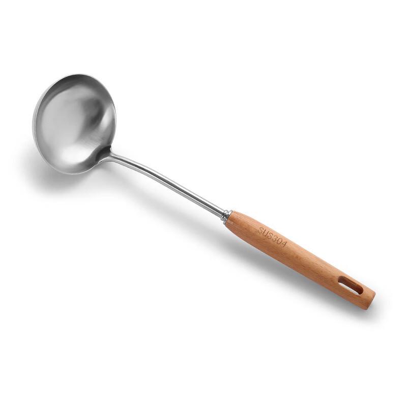 Yoshida Craftsman 304 Stainless Steel Cooking Utensil Set with Beechwood Handles