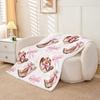 [Allergy-Friendly Machine Washable Blanket] Cozy Vintage Western-Themed Throw Blanket - Cowboy Hat & Boots Design, Soft Flannel