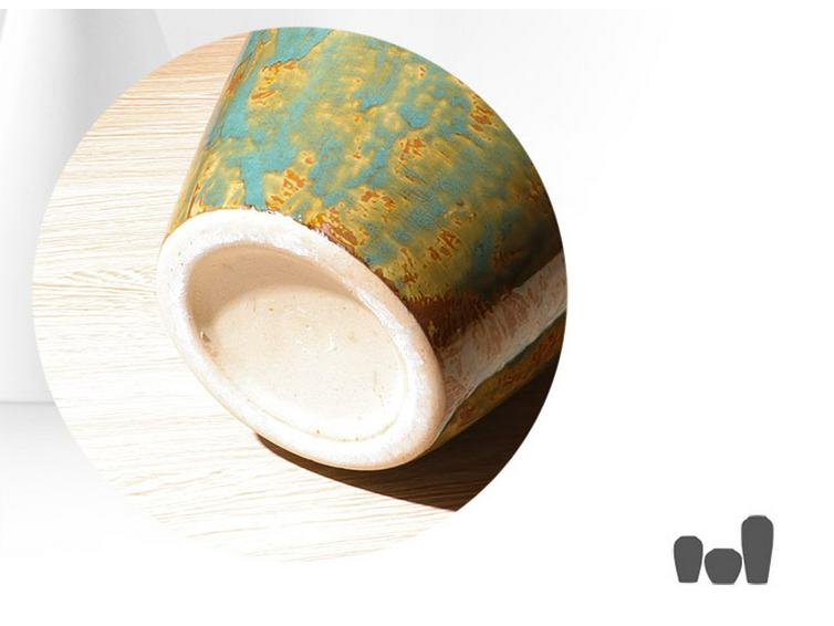 Nowoczesny Minimalistyczny Ceramiczny Wazon na Kwiaty - Styl Malarski Olejny Ornament Dekoracji Domu