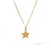 Collana con Ciondolo a Forma di Cuore in Acciaio Inossidabile per Donna con Ciondolo a Stella e Placcatura in Oro