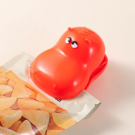 Hroch Magnetické klipy na sáčky Opakovaně použitelné plastové těsnící klipy do kuchyně na sáčky se svačinou Kreativní magnety na lednici pro skladování potravin