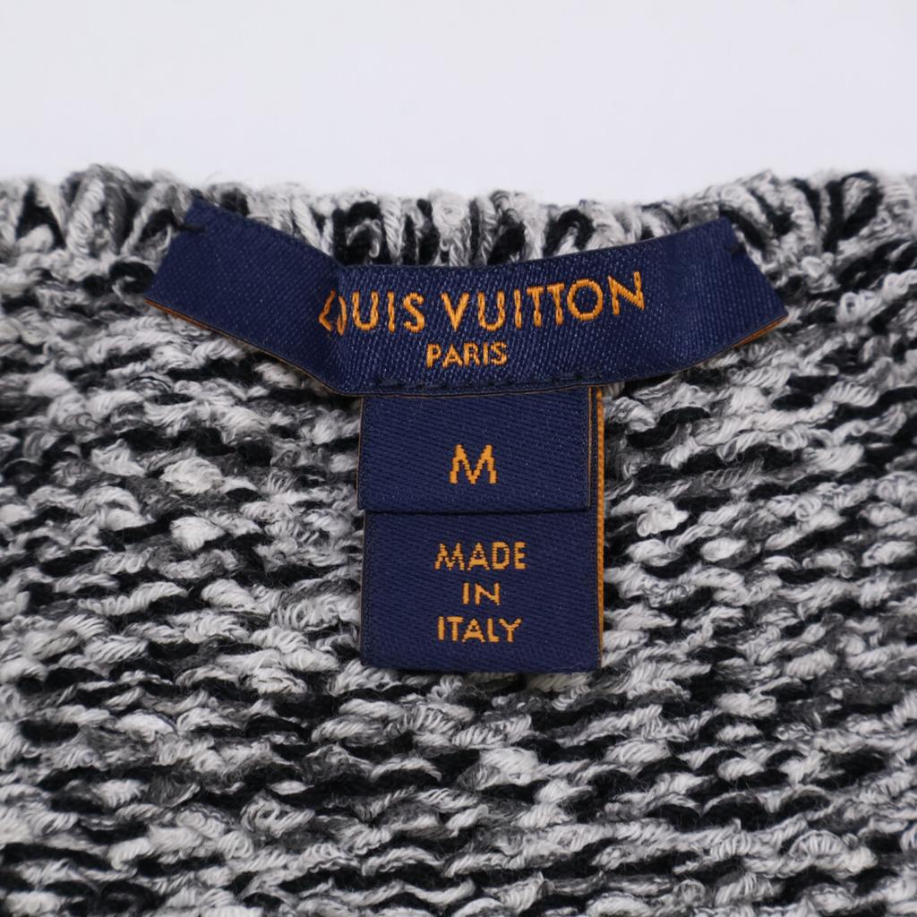 LOUIS VUITTON 22 Gray FMKM94 Wool Short Sleeve Knit tops M grayUsed