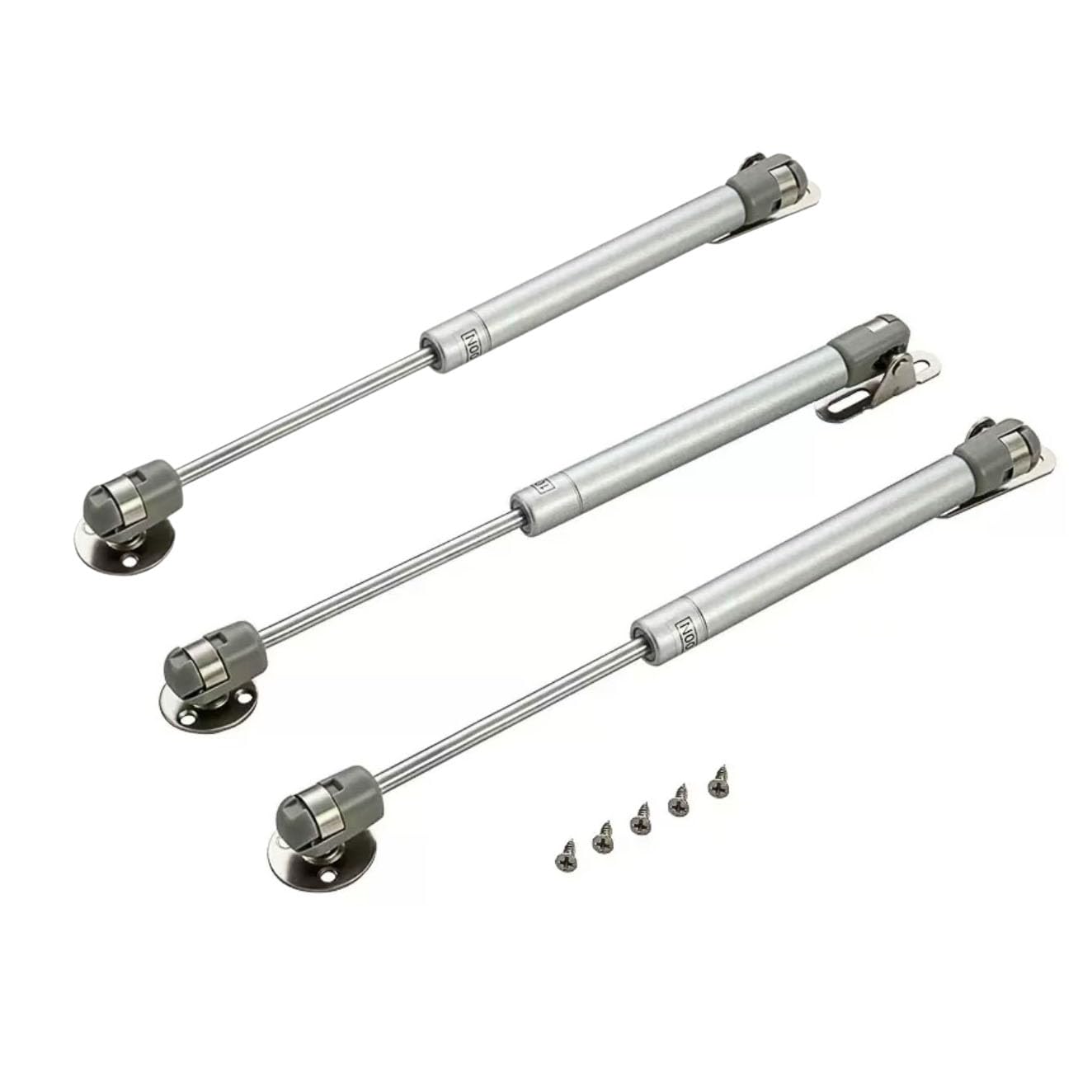 Gas Springs, Set of 3, Replacement, Gas Damper, Hydraulic Rod, Gas Lift, Gas Spring, серебряный