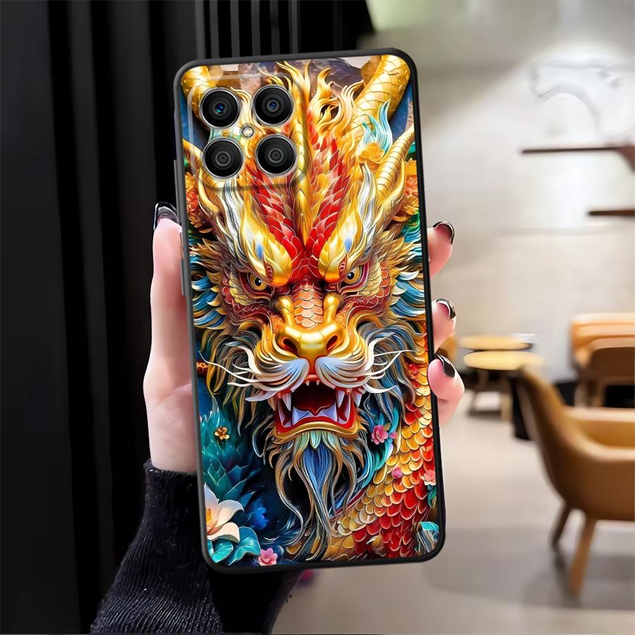

Крутой Чехол для Телефона с Драконом для Honor X8 70 Magic5Lite 200 400 Lite 8X 90 X9a X5b X6 X7 Honor 200 Lite