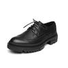 FashionBrand Men Shoes Formal Dress Shoe Black Leather Shoes Men Lace Up Platform Business Casual Shoes for Men Wedding Party Office
