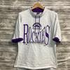 Maglietta Vintage Colorado Rockies Uomo XL Grigia Front Row Salem Grafica T-Shirt Unisex Anni '90