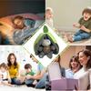 Breathable Sleep Buddy – Interactive Cuddle Buddy  Cartoon caricature, soothing animal plush toy with breathing motion lights green