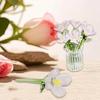 Mini Glass Flower Gifts Collectible Decorative Decor Artificial Flower Floral Figurine Home Room Party Mother's Day Wedding