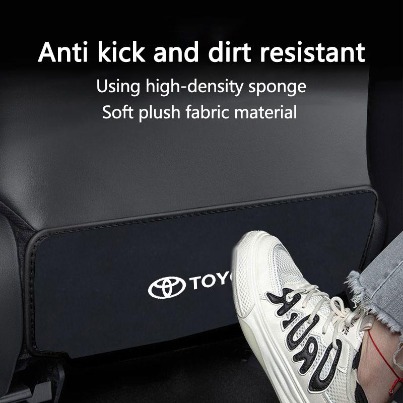 GQUL6 1Pcs Car Seat Anti-Kick Mats Anti-Dirty Pads For Toyota Corolla Prius Land Cruiser Rav4 Yaris Hilux CHR Camry Highlander Prado