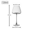 OLOEY Crystal Burgundy Red Wine Glasses
