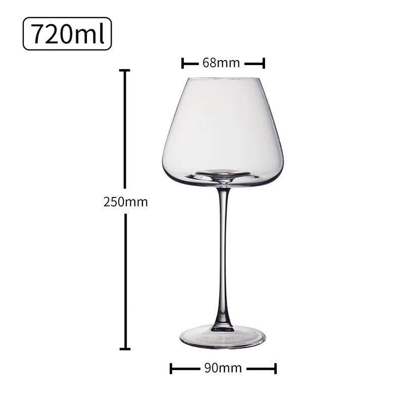 OLOEY Crystal Burgundy Red Wine Glasses