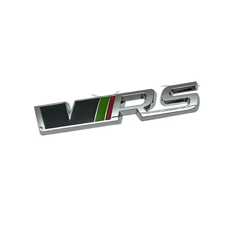 3D Chrome Metal Car Styling VRS Logo Front Grille Emblem Sticker for Skoda Octavia Fabia Rapid Superb Kodiaq Rear Trunk Decals