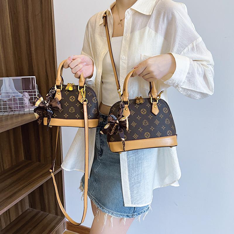Premium Bag Women's New Retro Printed Shell Bag Versatile Classic Shoulder Handbag Women's Bag