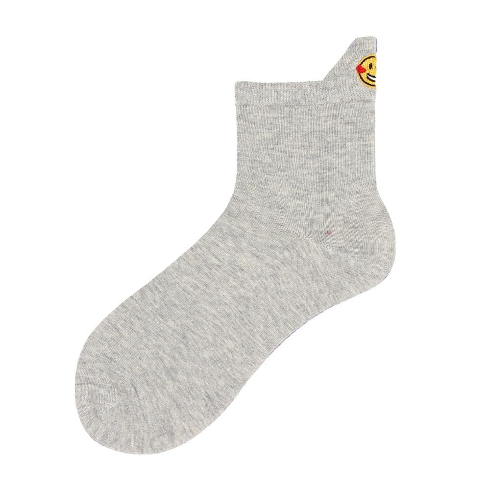 Socks Women's Autumn Lift Ear Mid-calf Socks Simple Embroidery Women's Socks Do Not Fall Off The Heel Anti-odour Sweat Boneless Socks