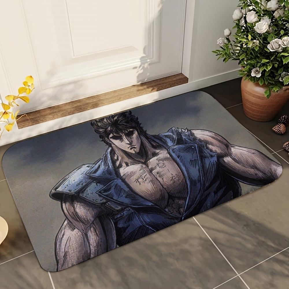 1pc Hokuto No Ken Bathroom Absorbent Mats Anti-Slip Mats Home Decor Supplies Carpets Home Kitchen Floor Mats