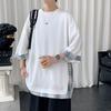 Summer Men's T-shirts Loose Three Quarter Sleeves Streetwear Outdoor Top Plus Size