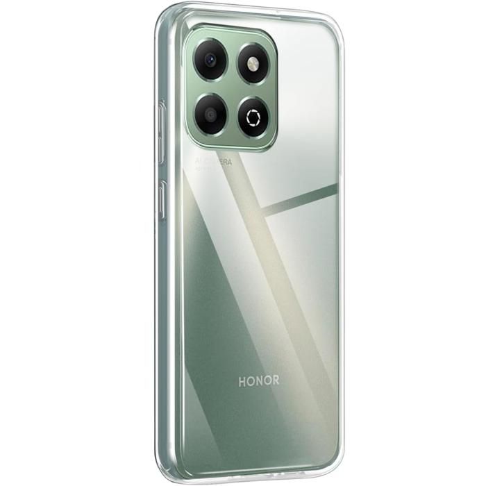 Coque et tour de cou pour Honor X6B - TPU Souple Transparent Cordon Noir réglable Phonillico®