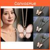 Beautiful Titanium Steel Butterfly Necklace For Women In White Gold Perfect For Every Occasion