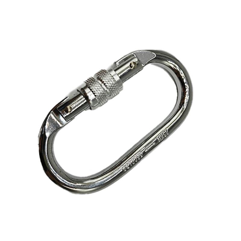 OLOMM O-Shaped Steel Locking Carabiner 2-Pack