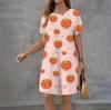 Fashion 3D Print Summer Dress Loose Casual Short Sleeve O-Neck Mini Dress