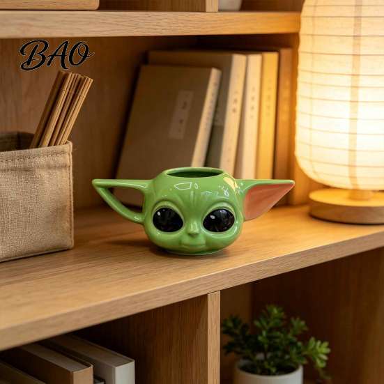 Decorative Beverage Container 3D Cartoon Ceramic Water Cup, Cute Relief Coffee Mug, Mug Unique Desktop Decoration for Hot And Cold Drinks Large