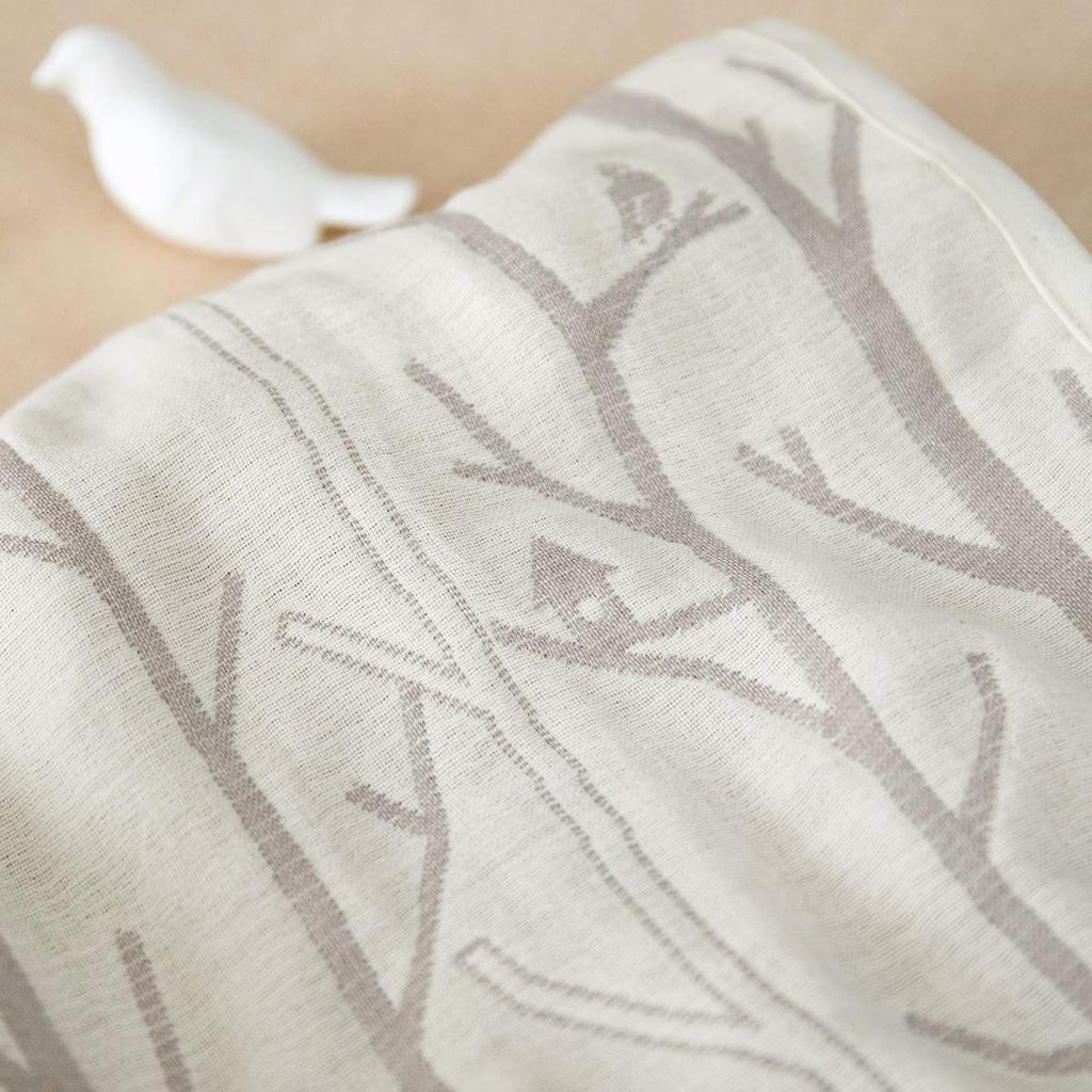 Romance Kosugi Gauze Blanket Single Size Mikawa Cotton Washable Made in Japan 47712 Single 6-ply Grove/Charcoal [50]