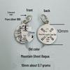 Solid 999 Silver God of Wealth Pendant with Five Directions, Mountain Ghost Flower Coin, and Eight Treasures Compass Design