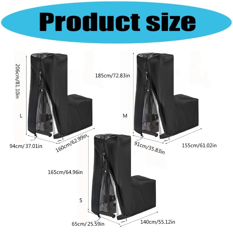 Universal Elliptically Machine Cover Waterproof Dustproof Oxford Cloth Protective Cover for Home Gym Equipment Easy Clean