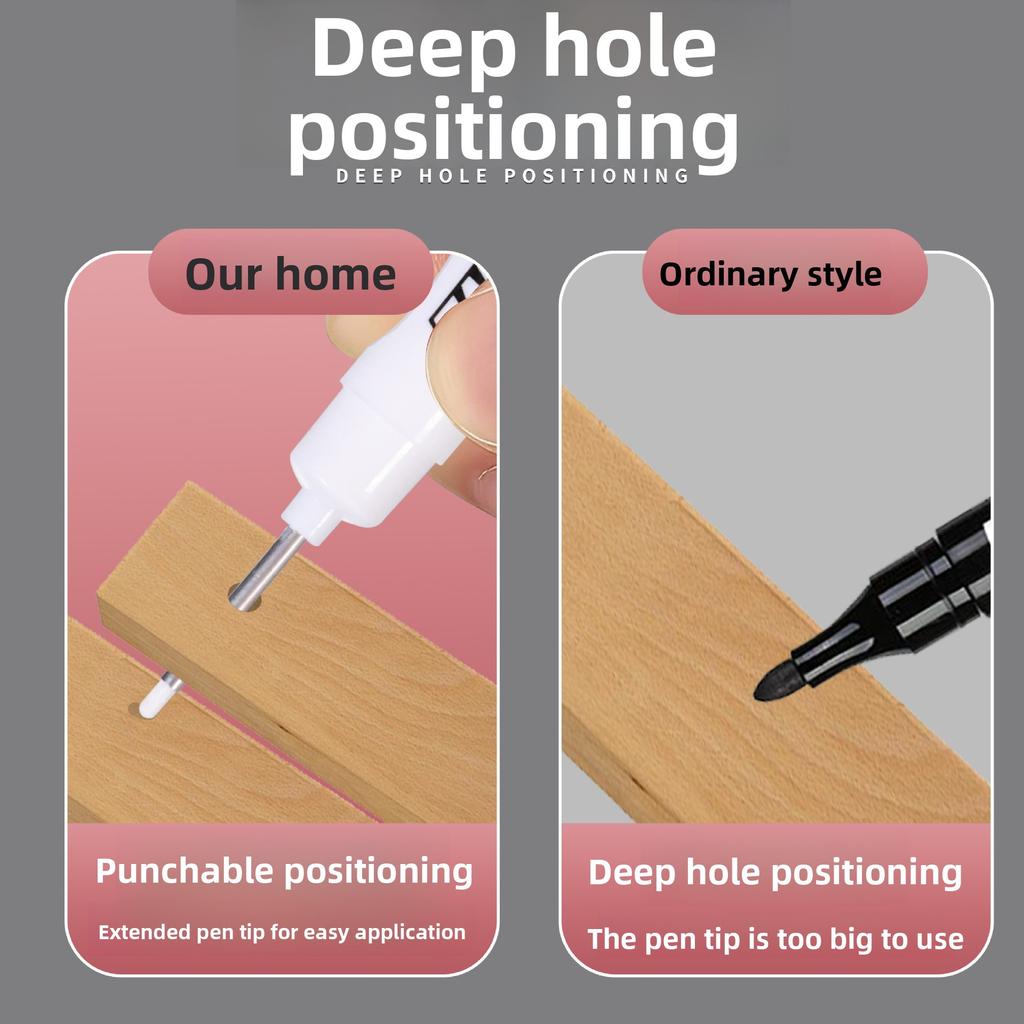 Long-nose Marker Pen with Fine Tip, Waterproof, for Carpentry Marking, Oil-resistant, White, Quick-drying Paint Marker