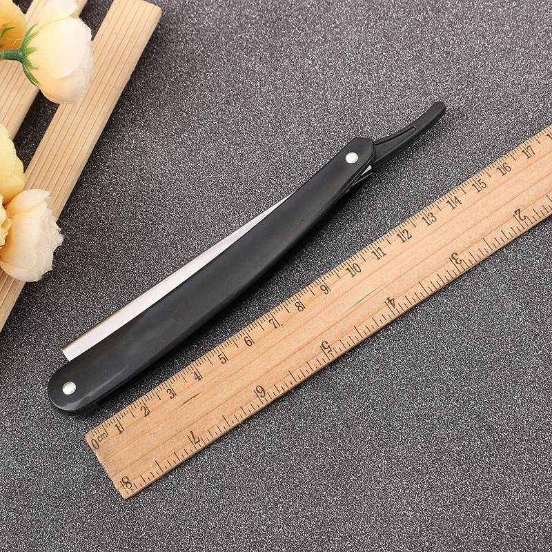 1 buc Brici de ras pentru bărbați Brici profesional cu lamă de barbier din oțel inoxidabil Brici de siguranță Brici de ras ascuțit Cuțit de frizer Instrumente de ras pentru barbă