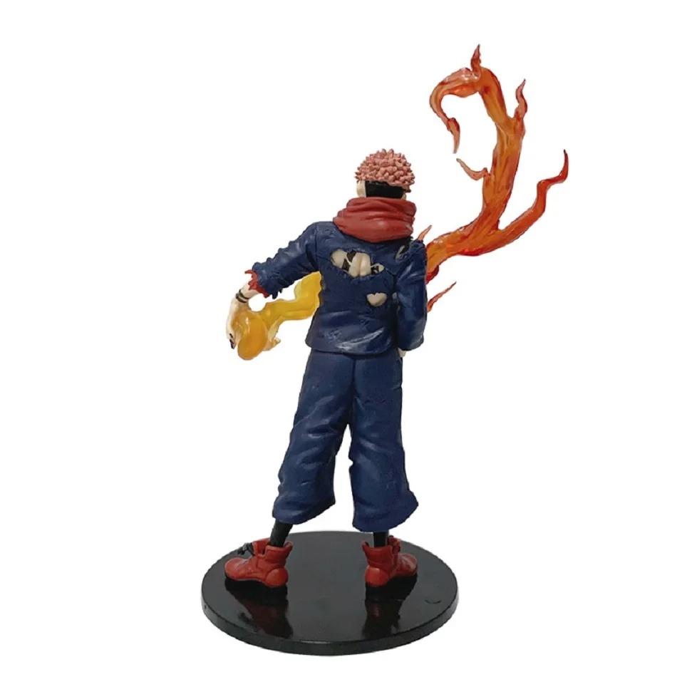 Anime 21cm Jujutsu Kaisen Figur Itadori Yuji Actionfigur Modell PVC Puppe Spielzeug Zubehör Sammlung Desktop Zubehör Geschenke