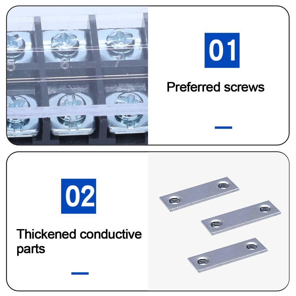 With Screws Strip Block Terminal Dual Row Cable Connector Electric Connector Strip  Electrical