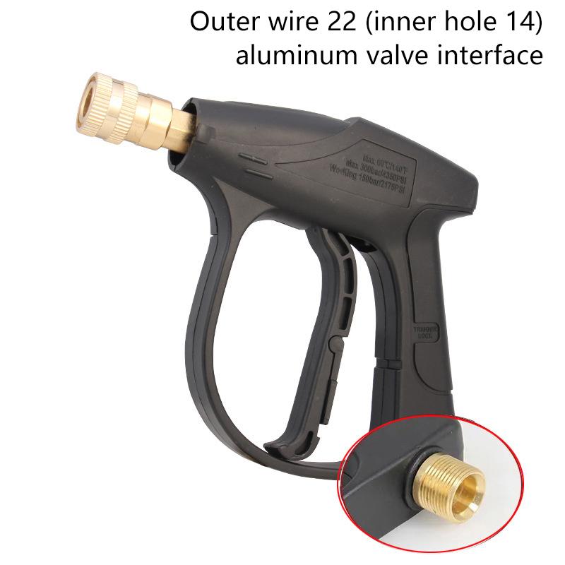 Bico curto de alta pressão para lavagem de carros, pulverização de água, limpador de carros, bico de conexão rápida de 1/4"