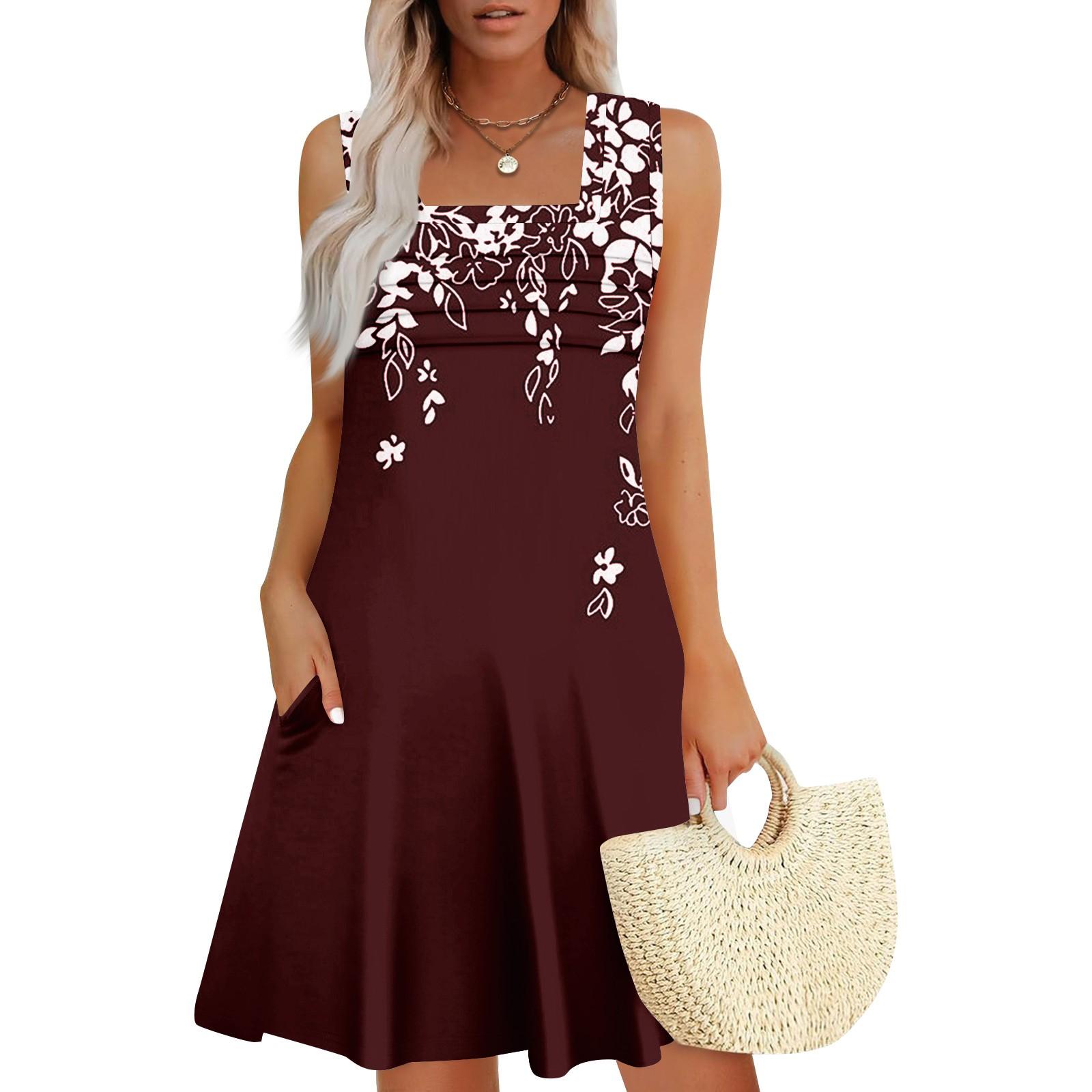 

Женские летние повседневные лепестковые узкие полосатые плиссированные однотонные платья L