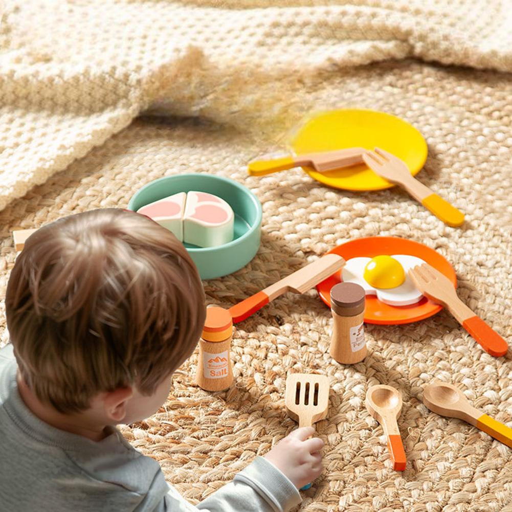 Wooden Play Kitchen Toy Set For Girls And Boys Simulated Kitchen Playset Early Education Playing House Role-playing Toy