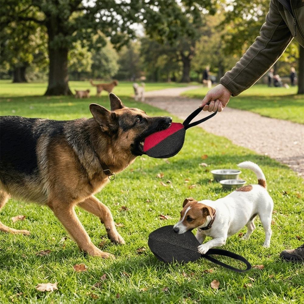 

Tough Woven Texture Multi-color Rugby Bite Stick Rugby Shaped Pet Bite Tug Toy Dog Bite Training чорний