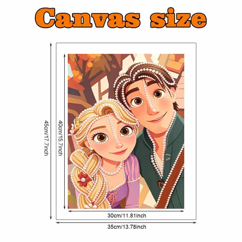 Disney Pearl Art Painting Rapunzel Flynn Rider Home Wall Decor Art Crafts Handmade DIY Adult/Beginner Gift Creative Home Decor Frameless Wall Art Kit